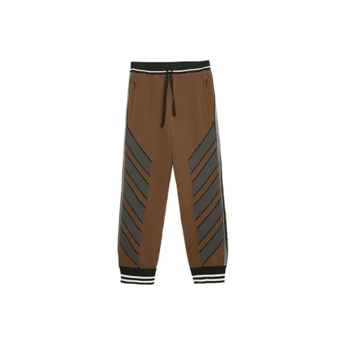 A PERSONAL NOTE 73 Knitted Sweatpants Men Brown