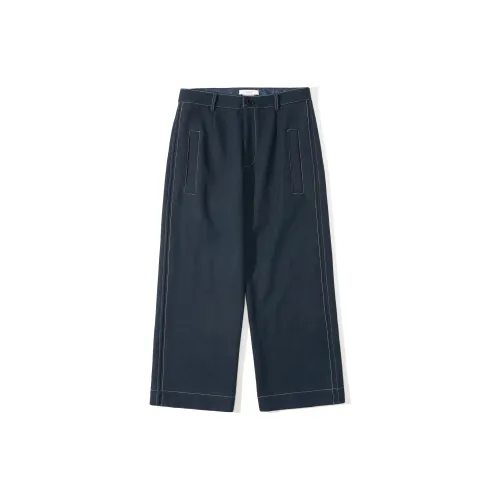 UNVESNO Casual Pants Unisex Navy Blue