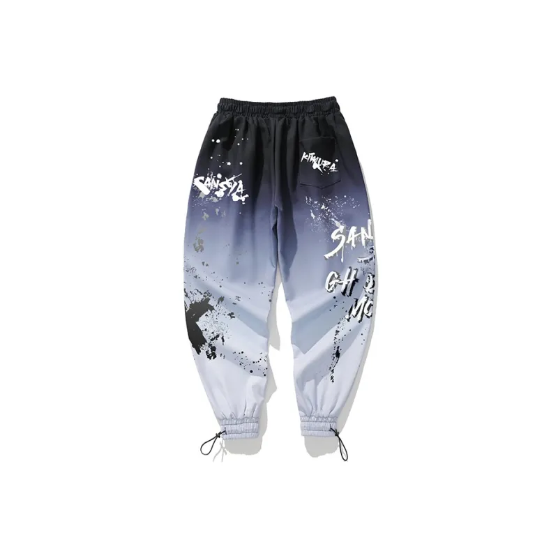 SANSYAS Casual Pants Unisex Gradient Blue-1