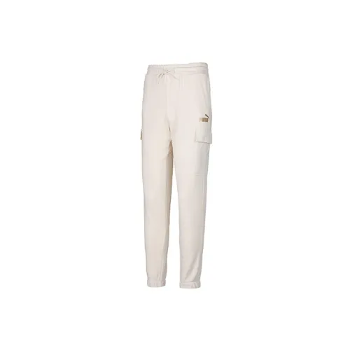 PUMA Winterized Knitted Sweatpants Men Ivory White