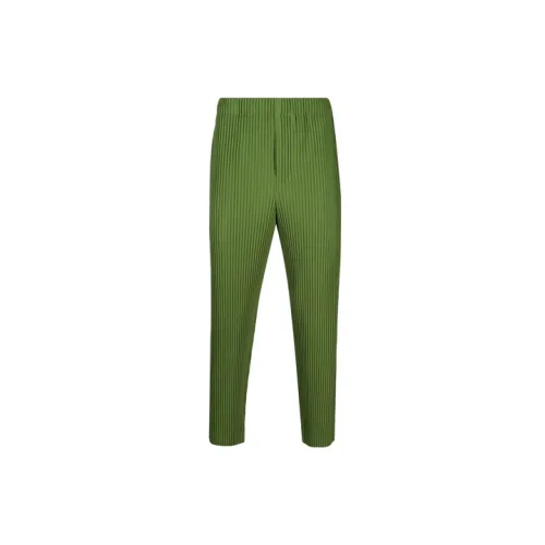 Homme Plissé Issey Miyake Casual Pants Men Green