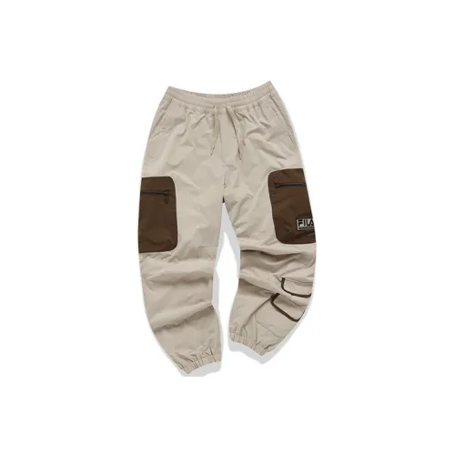 White Mountaineering FILA FUSION Hakusan L Collaboration Collection Cargo Pants Men Millet Leather Color