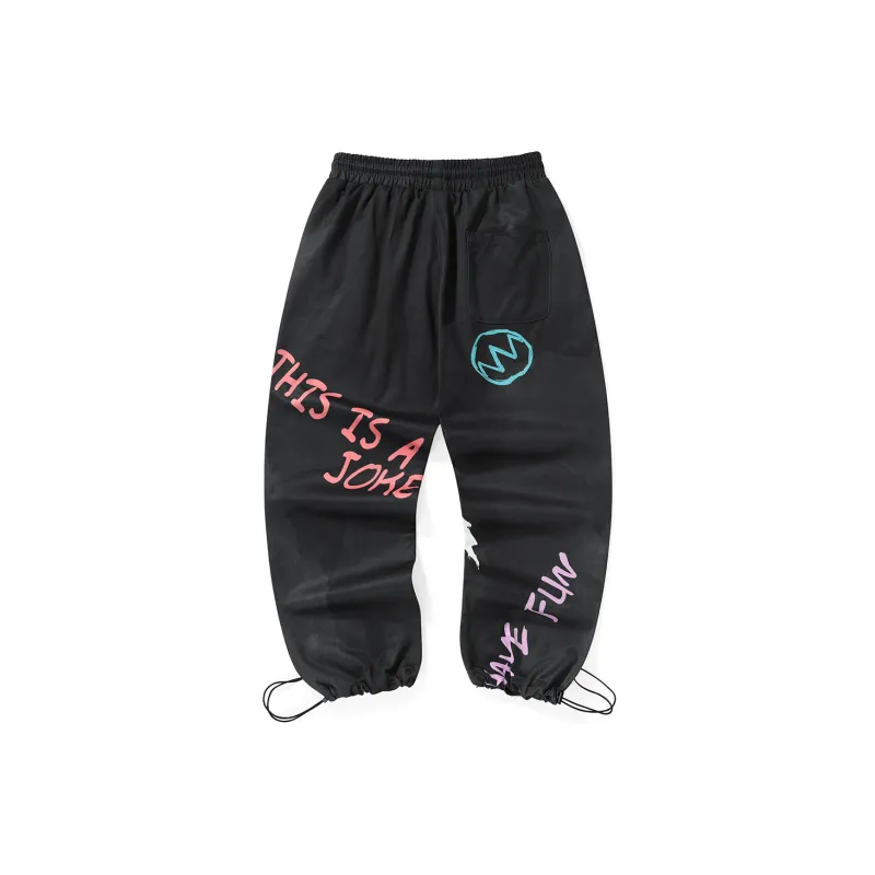 GENANX Casual Pants Unisex Black Gray Color-1