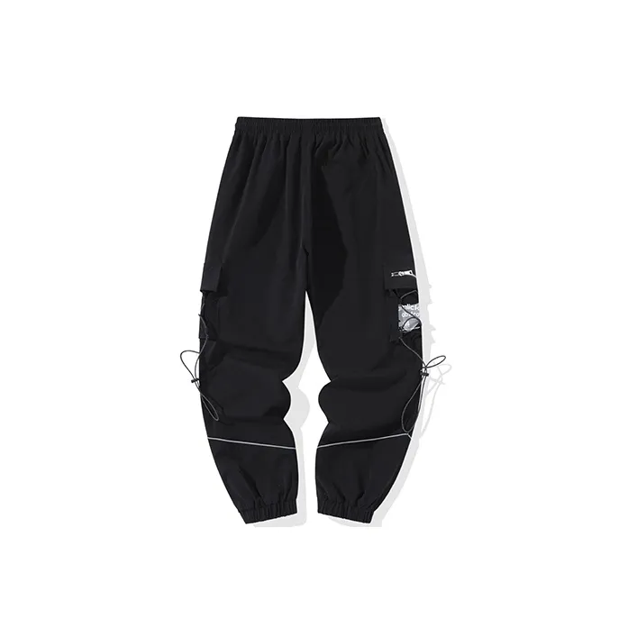 LAMLICKA Jogger Moderate Casual Pants Unisex Black-1
