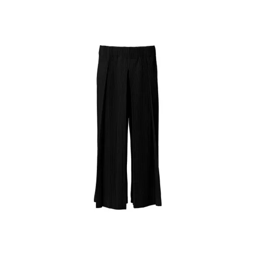 Homme Plissé Issey Miyake Casual Pants Men Black