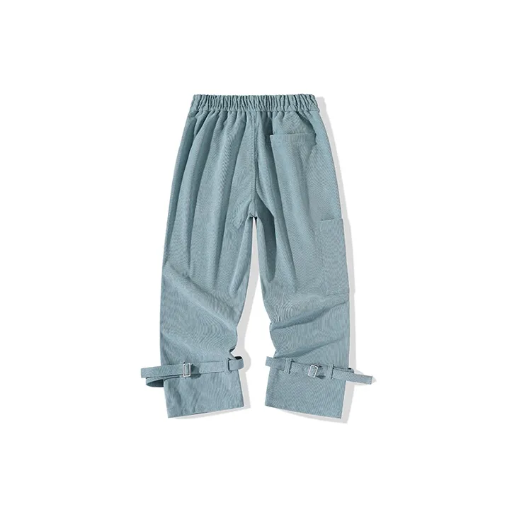 LAMLICKA Casual Pants Unisex Blue-1