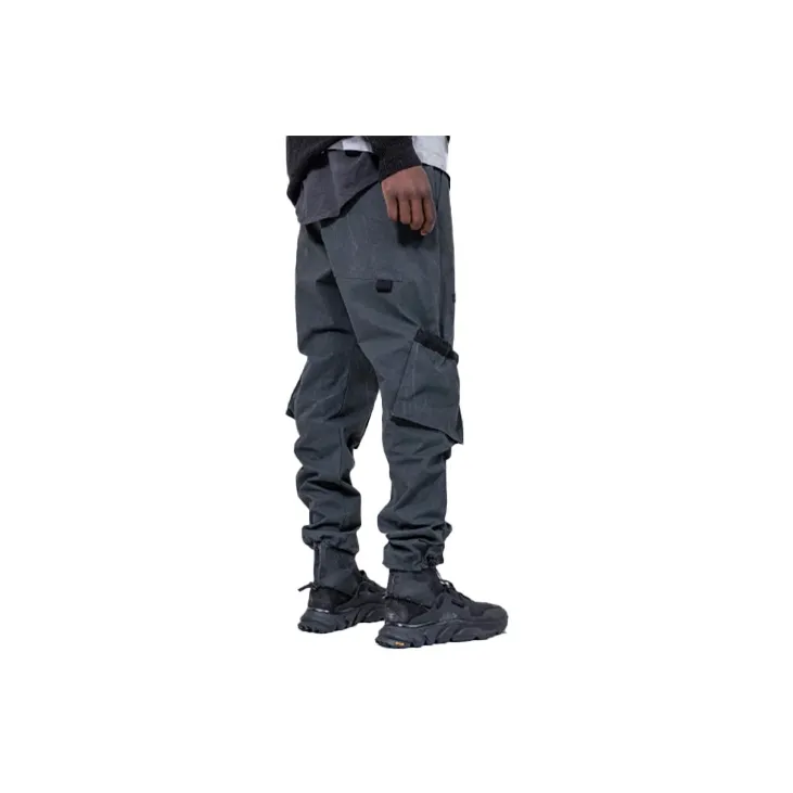 ISO.POETISM SS21 Jogger Casual Pants Unisex Black Gray Color-1