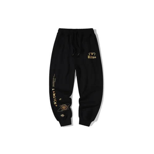 LAMLICKA Knitted Sweatpants Unisex Black