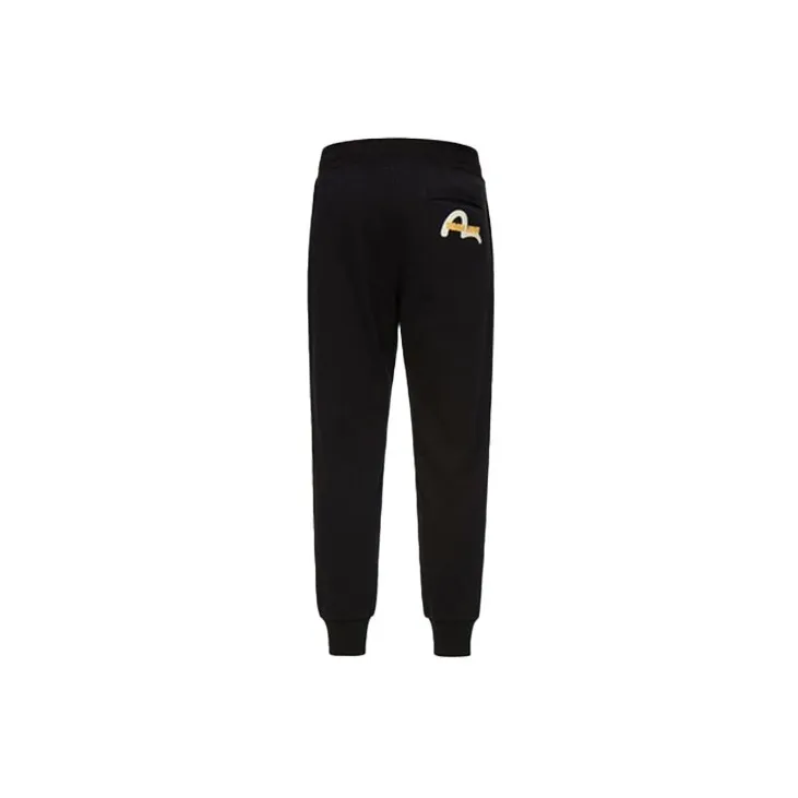 EVISU Knitted Sweatpants Men Black-1