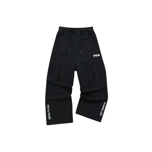 FILA FUSION BASEBALL Series Casual Pants Men Pitch Black