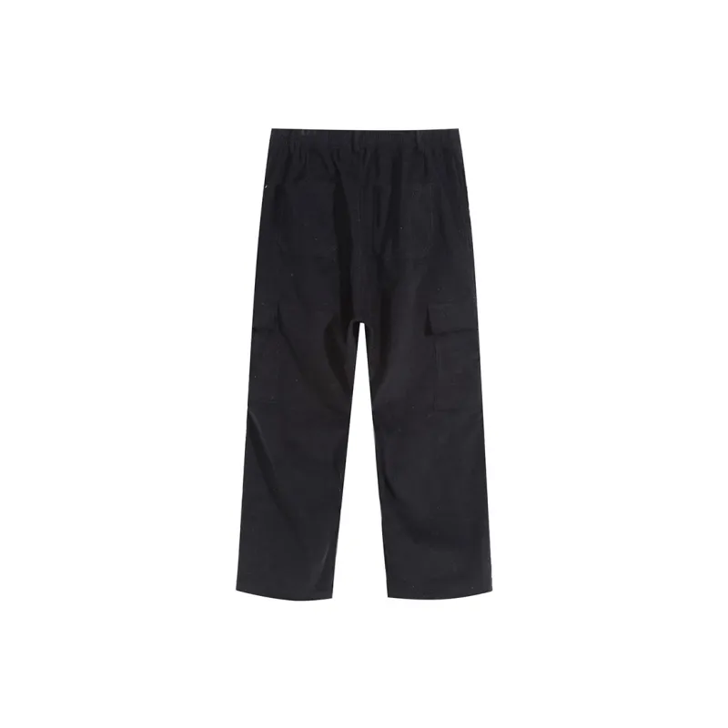 F426 Straight Casual Pants Unisex Black-1