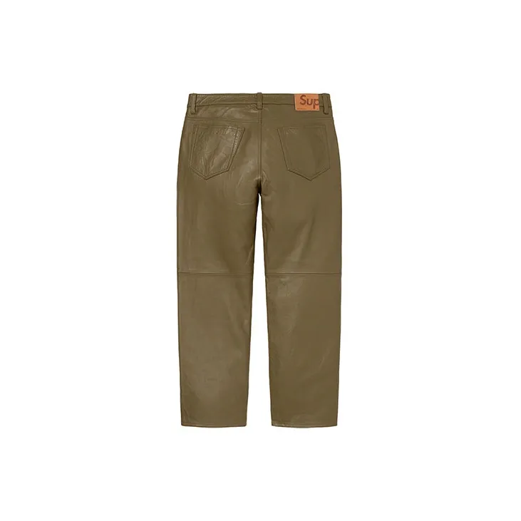 Supreme Leather 5 Pocket Jean-1