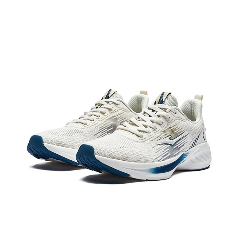 Erke Cushioning Breathable Lightweight Wear Resistant Slip Resistant Low Top Casual Running Shoes Men's White Blue-1