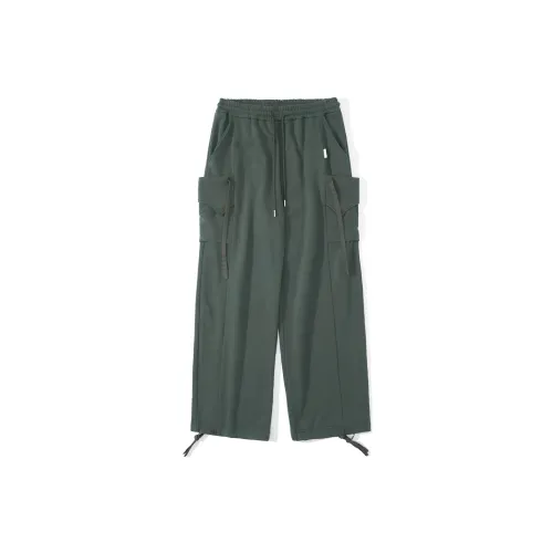 UNVESNO Knitted Sweatpants Unisex Dark Green