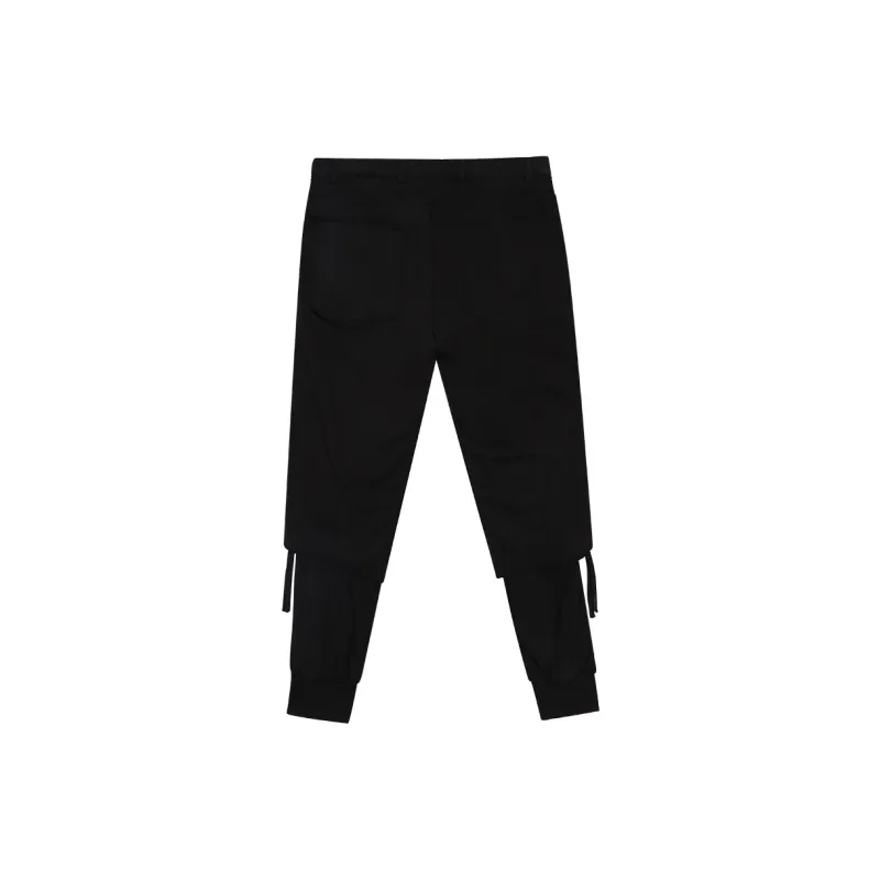 SANSHENGLIUBU Jogger Casual Pants Unisex Black-1