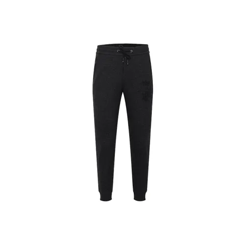 PLEIK PHOLPPE Knitted Sweatpants Men Black Gray