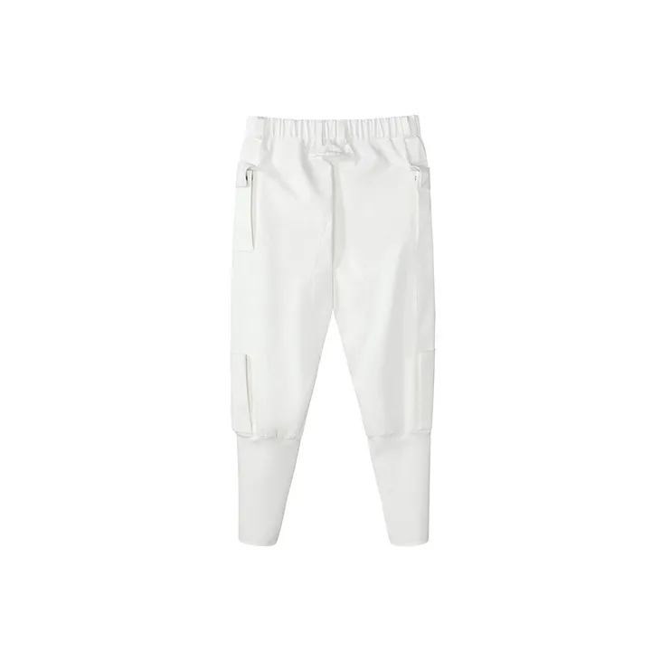 NORVINCY Versatile Pure White Cleanfit Cargo Pants Unisex-9