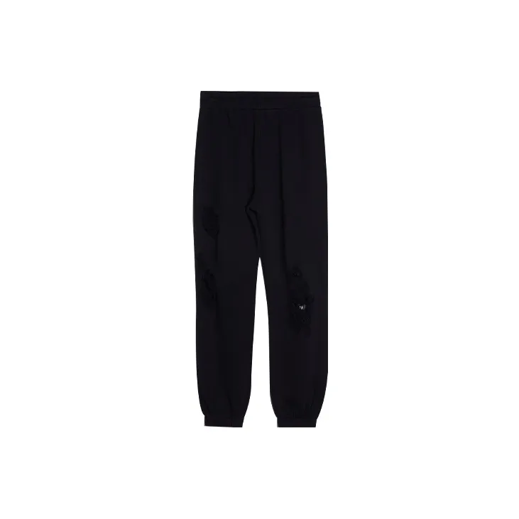 TCH Knitted Sweatpants Unisex Black With Silver Logo-1