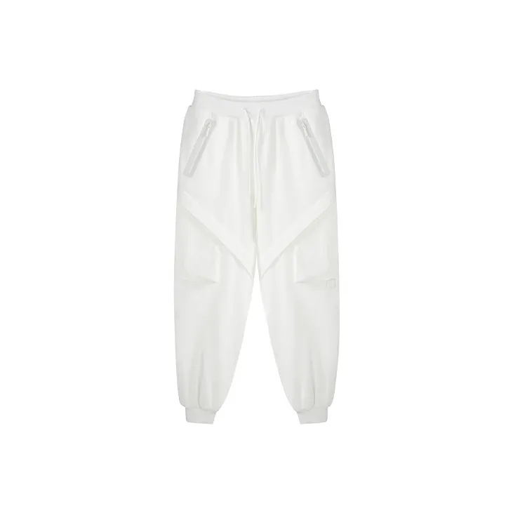 NORVINCY Warm Breathable Elastic Waistband Solid Color Casual Pants Unisex-6