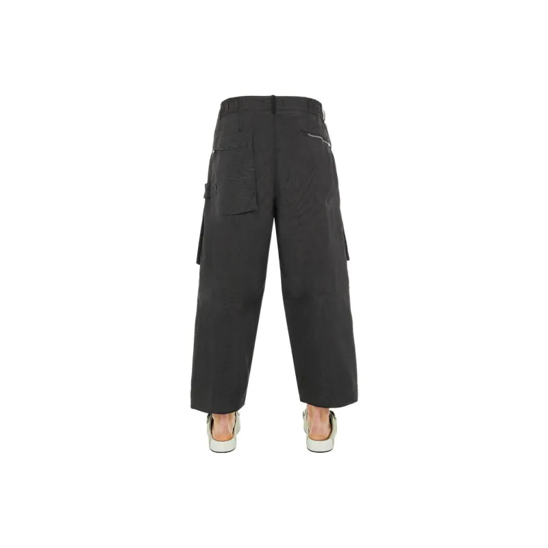 STONE ISLAND Cropped Drawstring waist Trousers-1