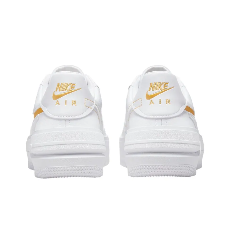 Nike Air Force 1 PLT.AF.ORM White Yellow Ochre Women's-4