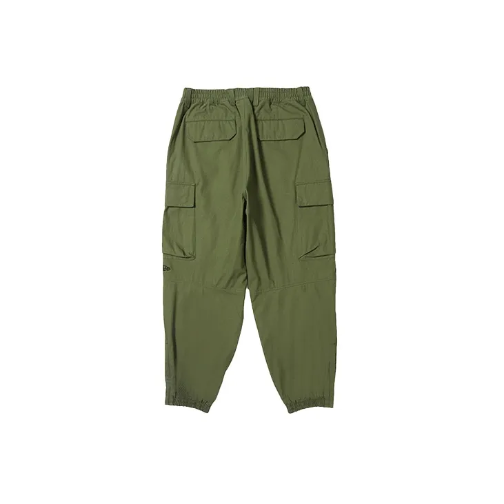 New Era Straight Casual Pants Unisex Army Green-1