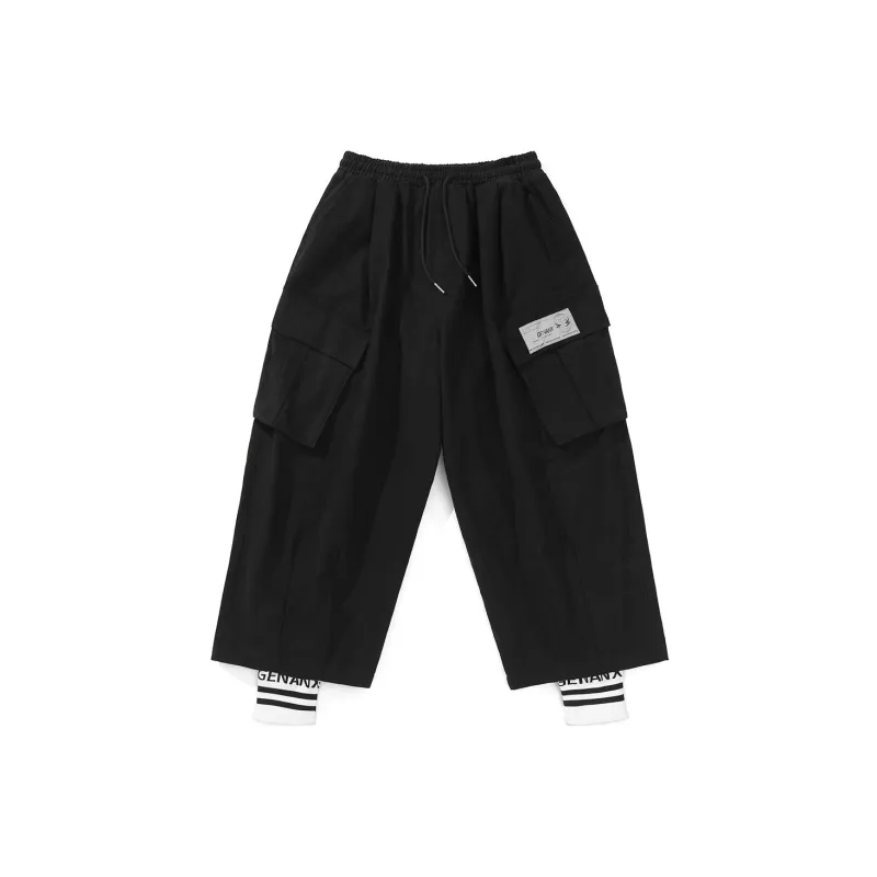 GENANX Jogger Casual Pants Unisex Black-1