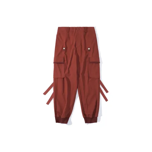 UNVESNO Cargo Pants Unisex Dark Orange