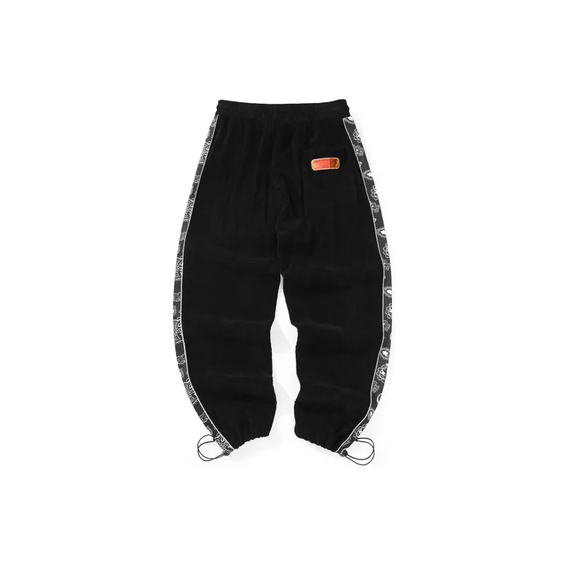 GENANX Casual Pants Unisex Black-1