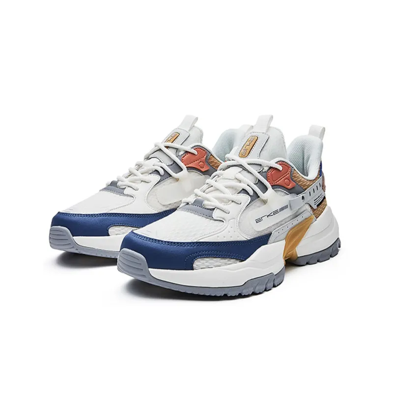 Erke Sirius 2.0 Cushioning, Slip Resistant, And Abrasion Resistant Low Top Sports Casual Shoes Men's White Blue-1