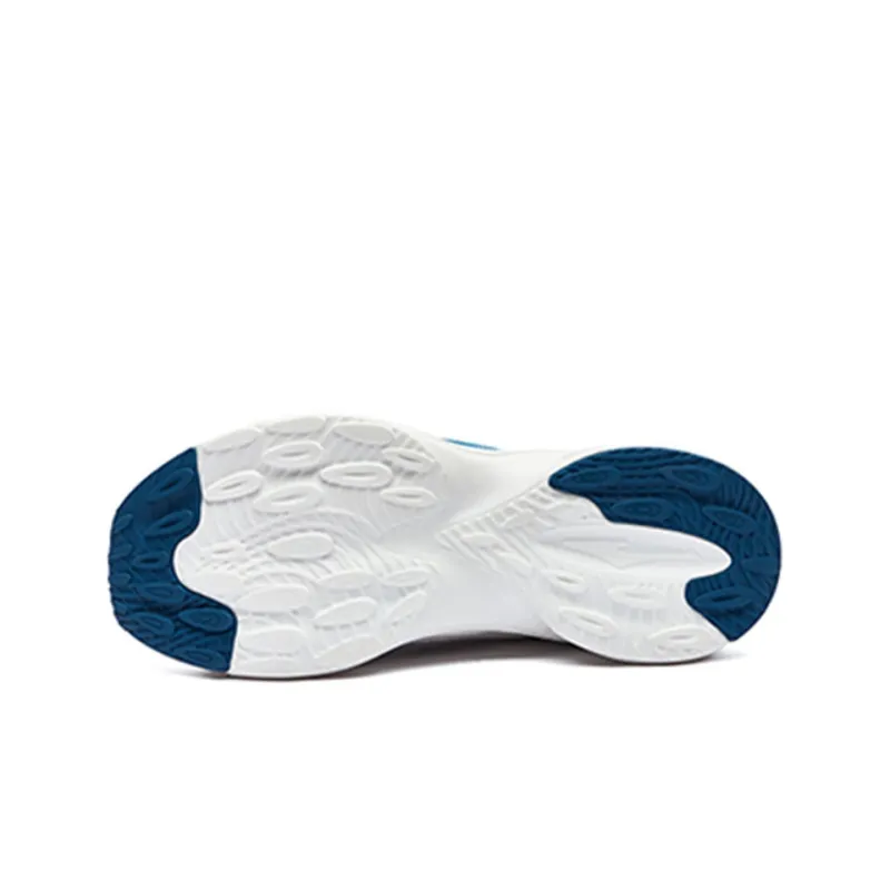 Erke Cushioning Breathable Lightweight Wear Resistant Slip Resistant Low Top Casual Running Shoes Men's White Blue-3