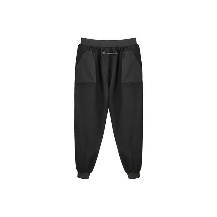 NORVINCY Warm Breathable Elastic Waistband Solid Color Casual Pants Unisex-1