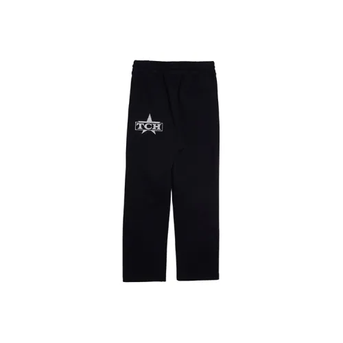 TCH Casual Pants Unisex Black Base With Silver Logo