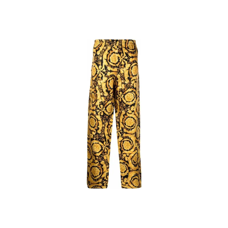 VERSACE Barocco Print Silk Pajama Trousers-1
