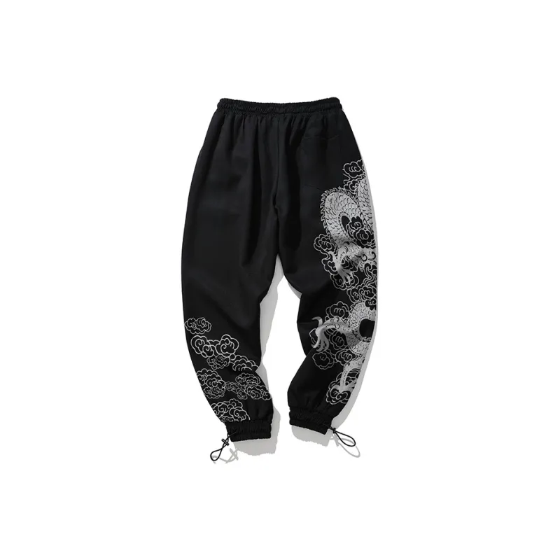 SANSYAS Casual Pants Unisex Black-1
