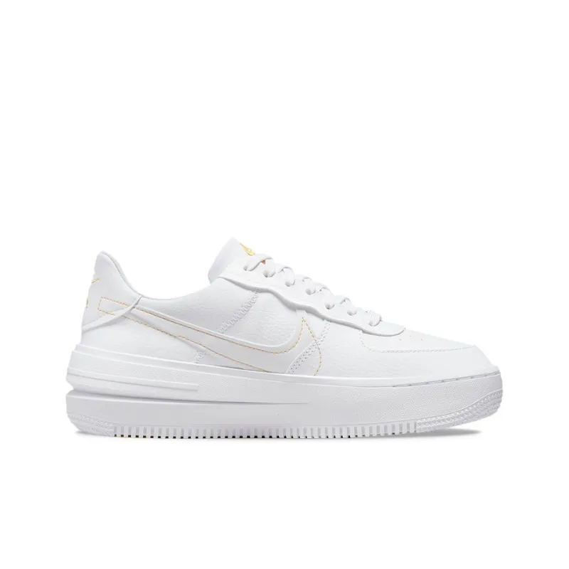 Nike Air Force 1 PLT.AF.ORM White Yellow Ochre Women's-1