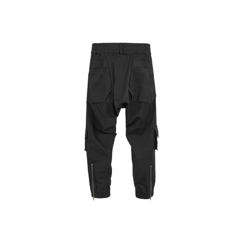 UNDERWATER Baggy Pants Moderate Casual Pants Unisex Washed Black-1