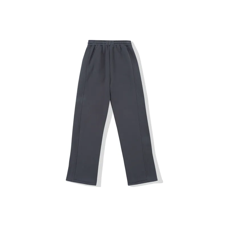 UFZ Thickened And Fleece-Lined Casual Pants Winter Unisex Dark Gray-1