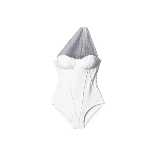 SHAONIAN QI One-Piece Swimsuits Women's White