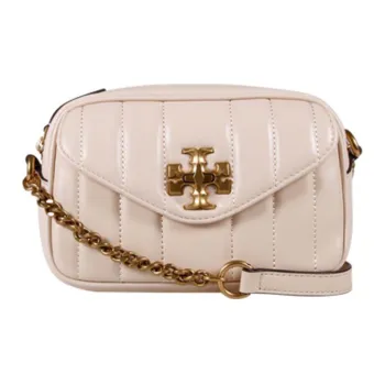 TORY BURCH Kira Leather Camera Bag, Shoulder Bag, Crossbody Bag Women's Pink White