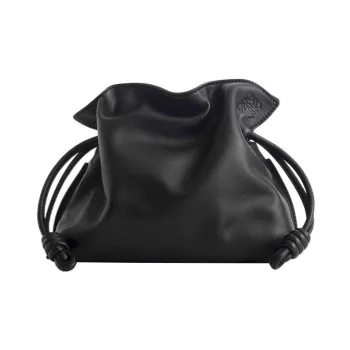 LOEWE Flamenco Napa Calf Leather Clutch Mini Women's Black