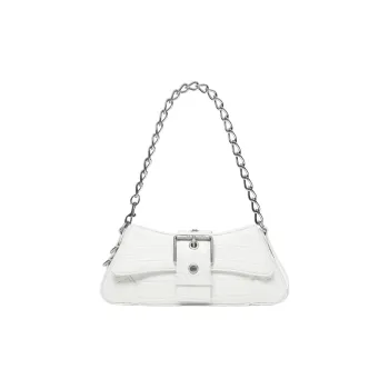Balenciaga LINDSAY Cow Leather Shoulder Bag Women's Ecru