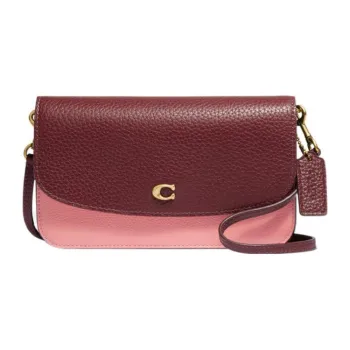 COACH Hayden Delicate Pebbled Leather Shoulder Bag Crossbody Bag Small Size Women's Red & Pink