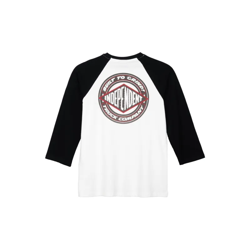 INDEPENDENT Raglan Sleeve T-Shirt Unisex White-1