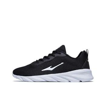 Erke Running Shoes Women's Low Top Jet Black/True White
