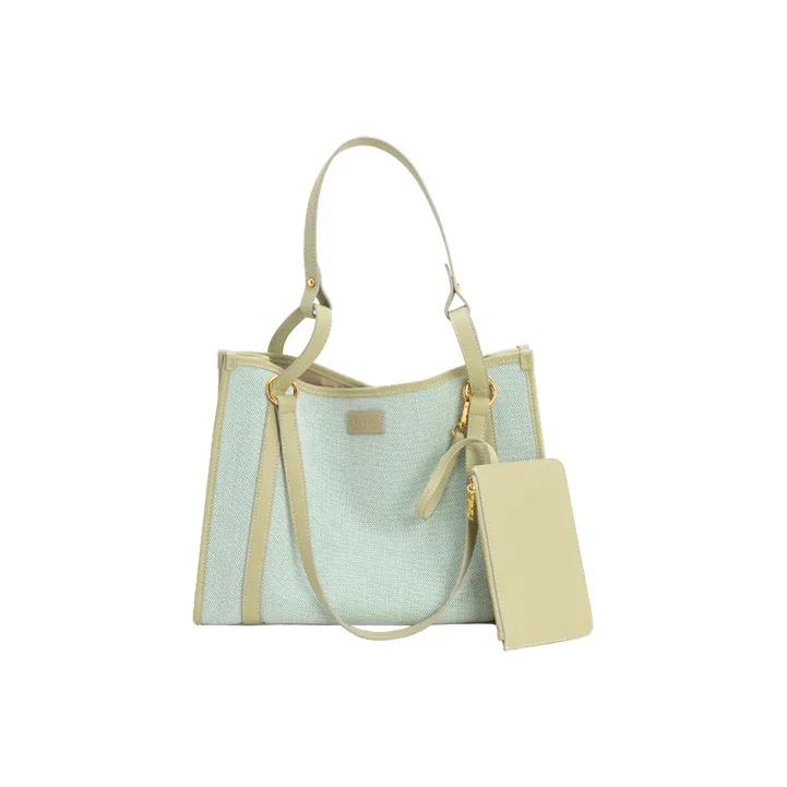 VENOF Cow Leather Tote Bag, Shopping Bag, Canvas Bag, Commute, Portable, One Shoulder Regular Women's White-8