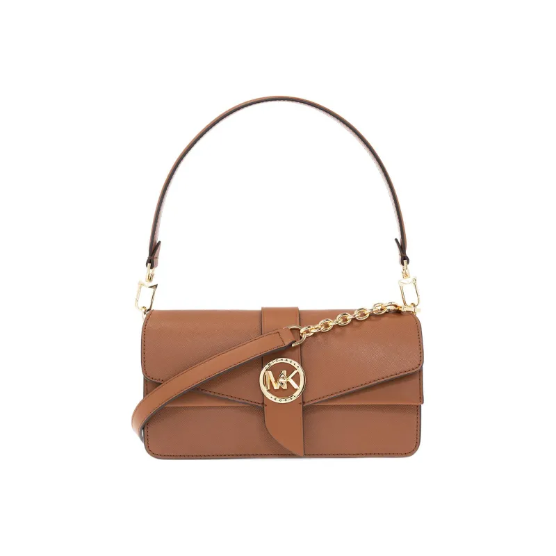 MICHAEL KORS Calfskin Shoulder Bag Women's Brown-0