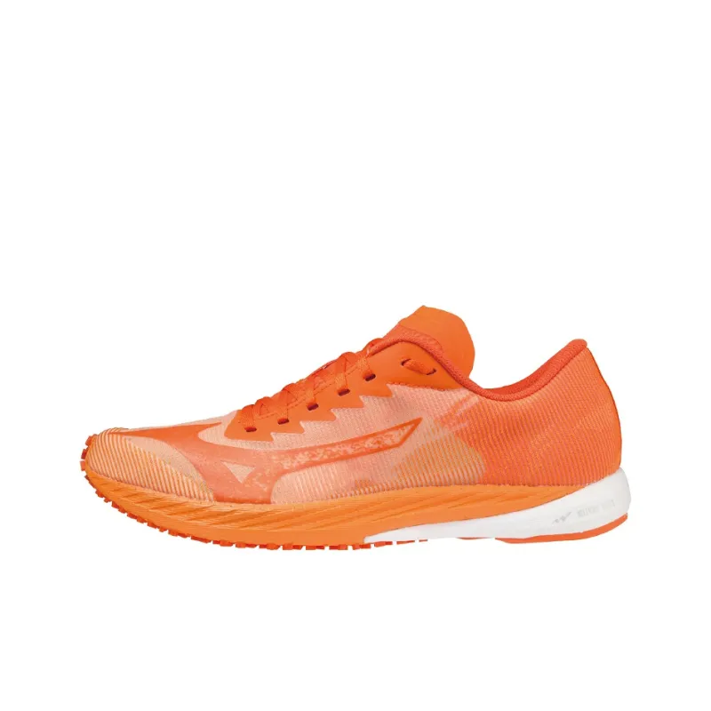 Mizuno Wave Duel 3 Anti-Slip Wear-Resistant Low-Top Running Shoes Orange White-0
