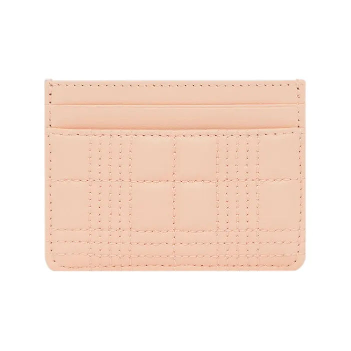 Burberry Lola Lola Bag Sheepskin Card Holder With Clip Women's Candy Color Peach Pink-2