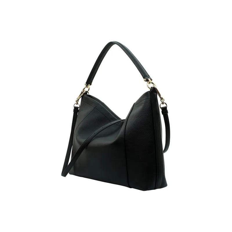 COACH Scout Pebbled Leather Hobo Bag Shoulder Bag Handbag Regular Women's Black-2